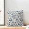 Navy Blue Floral Pillow Covers 18x18 Set of 2 Chinoiserie Flower Throw Pillow Covers Outdoor Decor Spring Summer Floral Decorative Pillowcase Linen Cushion Case for Home Couch Sofa